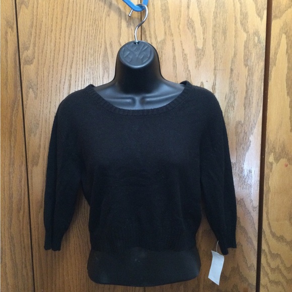 Havana Jeans Cropped Black Sweater Juniors L - Picture 2 of 6
